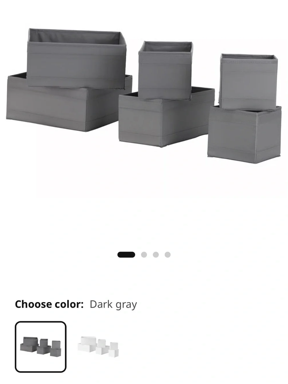 IKEA Gray Drawer Organizers (Skubb)